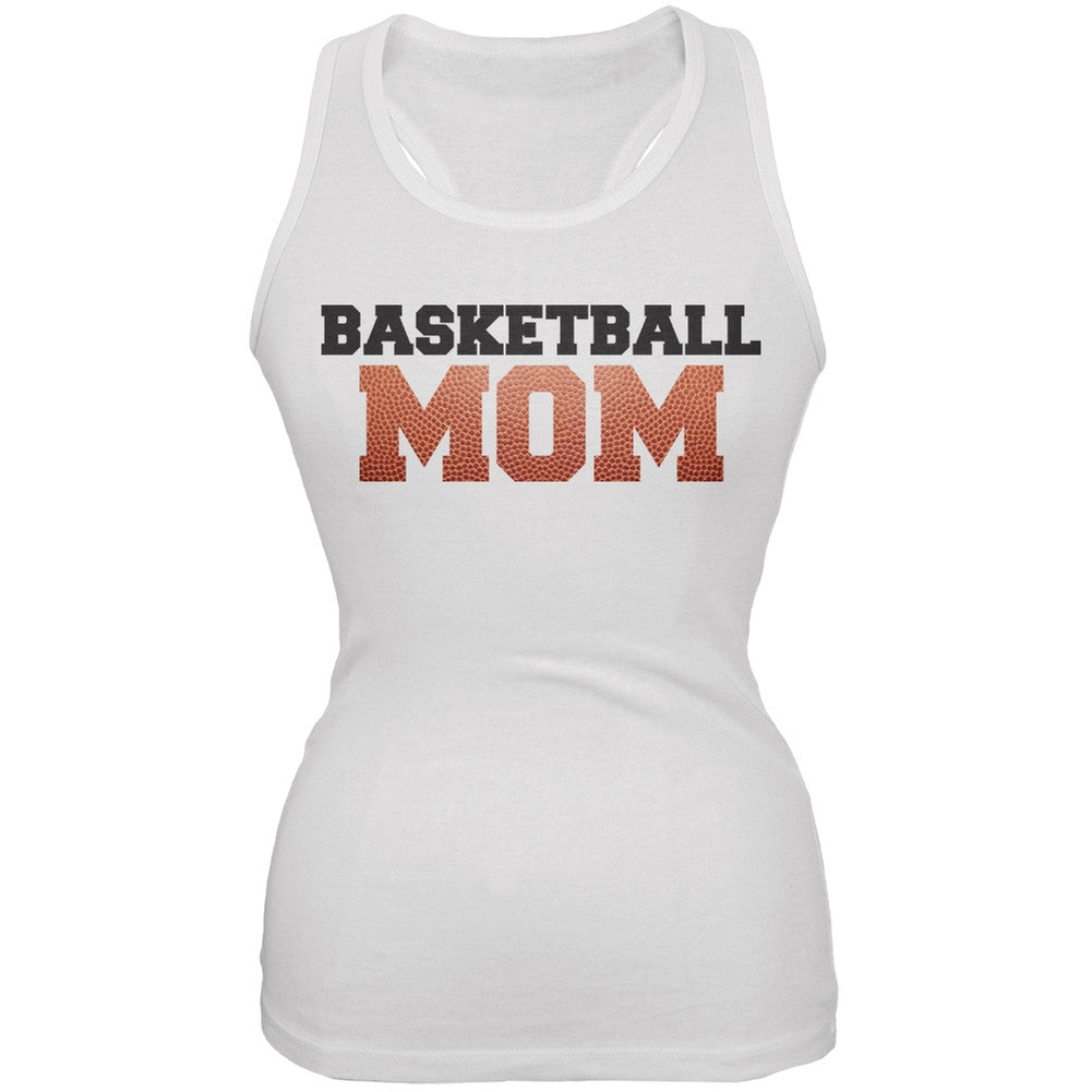 Basketball Mom White Juniors Soft Tank Top Juniors Tank Tops Old Glory 2XL White