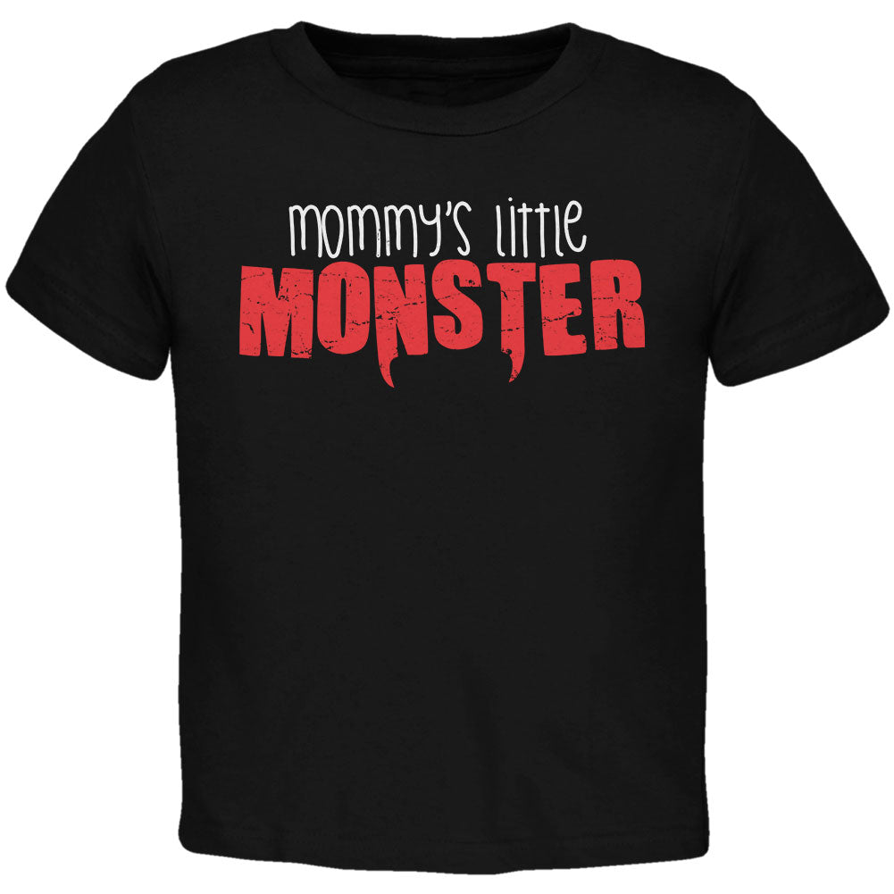 Mommy's Little Monster Black Toddler T-Shirt Toddler T-Shirts Old Glory 2T Black