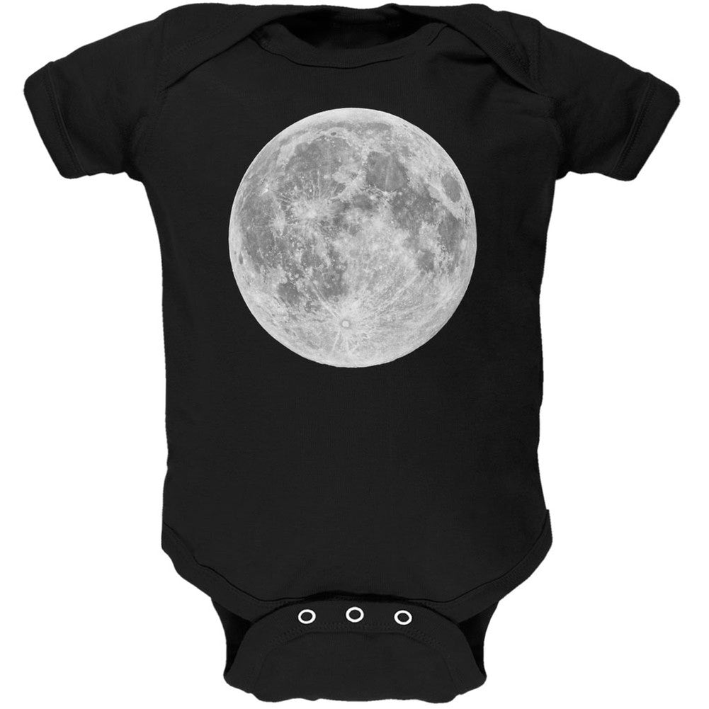 Earth's Moon Black Soft Baby One Piece Baby One Piece Old Glory 0-3M Black