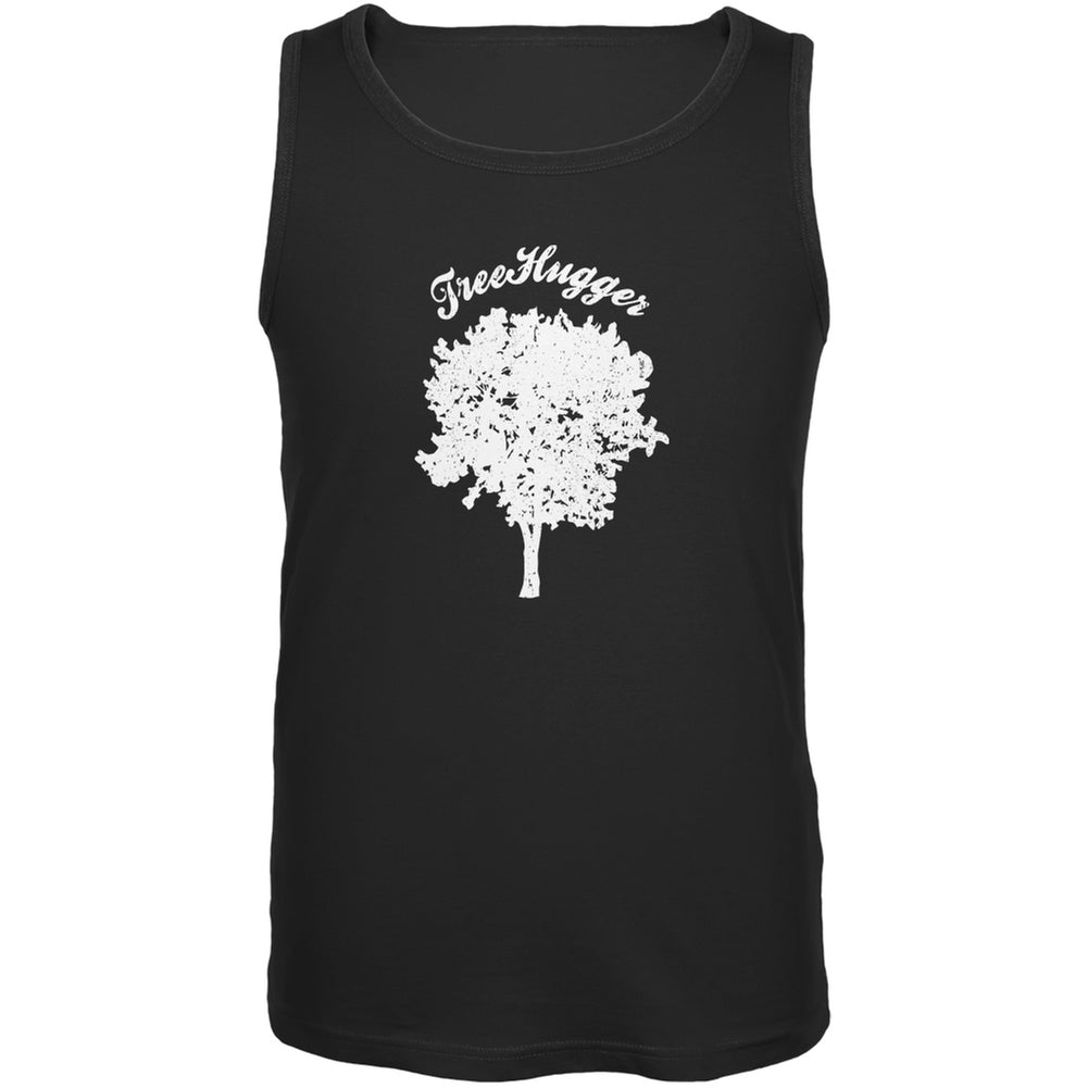 Earth Day - Treehugger Distressed Black Adult Tank Top Men's Tank Tops Old Glory 2XL Black