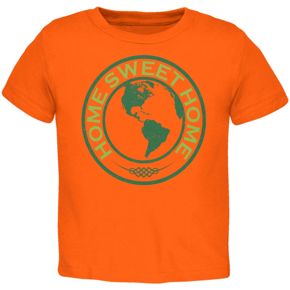 Earth Day - Home Sweet Home Orange Toddler T-Shirt Toddler T-Shirts Old Glory 2T Orange
