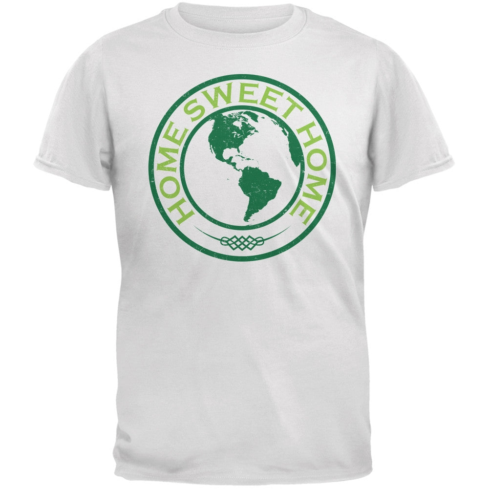 Earth Day - Home Sweet Home White Adult T-Shirt Men's T-Shirts Old Glory 2XL White