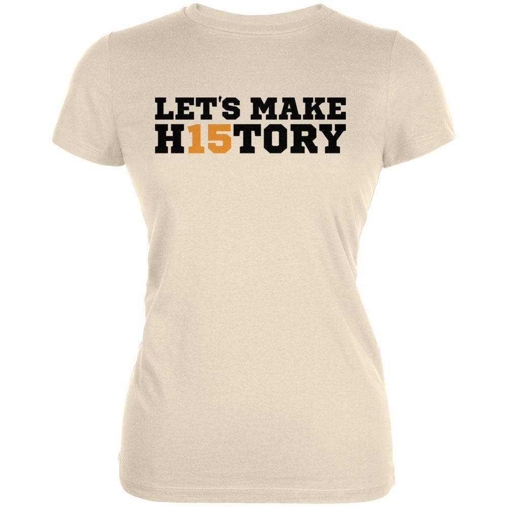 Graduation - Let's Make H15tory Cream Juniors Soft T-Shirt Juniors T-Shirts Old Glory 2XL Off-White