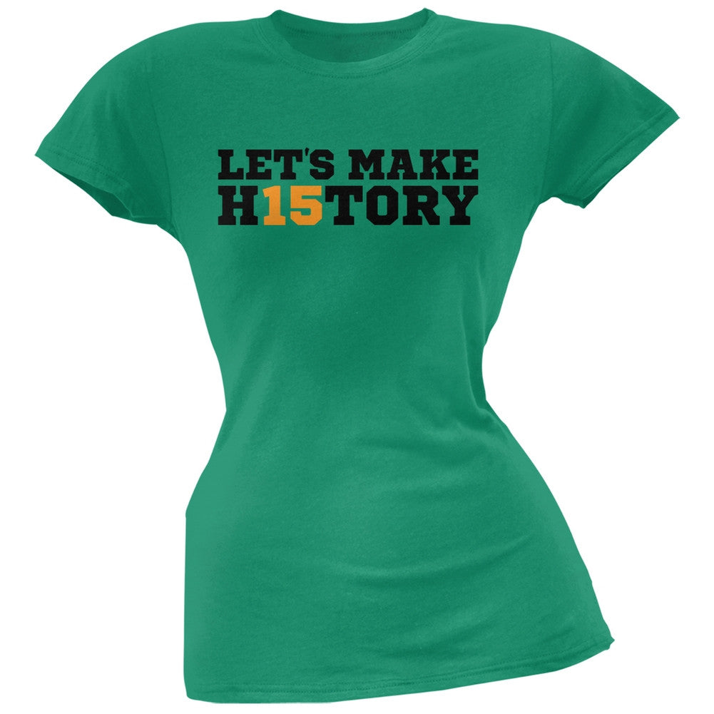 Graduation - Let's Make H15tory Kelly Green Juniors Soft T-Shirt Juniors T-Shirts Old Glory 2XL Green