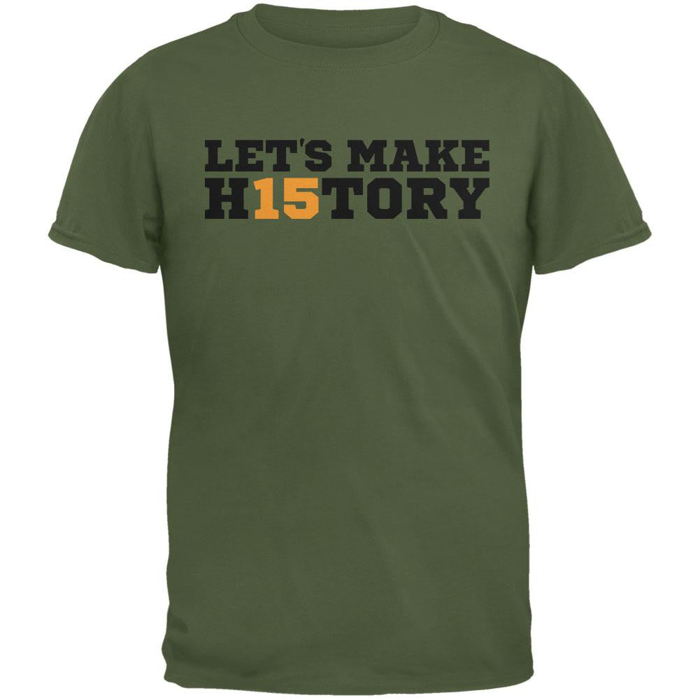 Graduation - Let's Make H15tory Military Green Adult T-Shirt Men's T-Shirts Old Glory 2XL Green