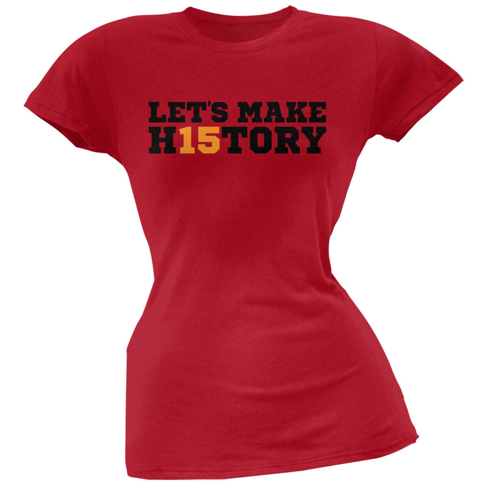 Graduation - Let's Make H15tory Red Juniors Soft T-Shirt Juniors T-Shirts Old Glory 2XL Red