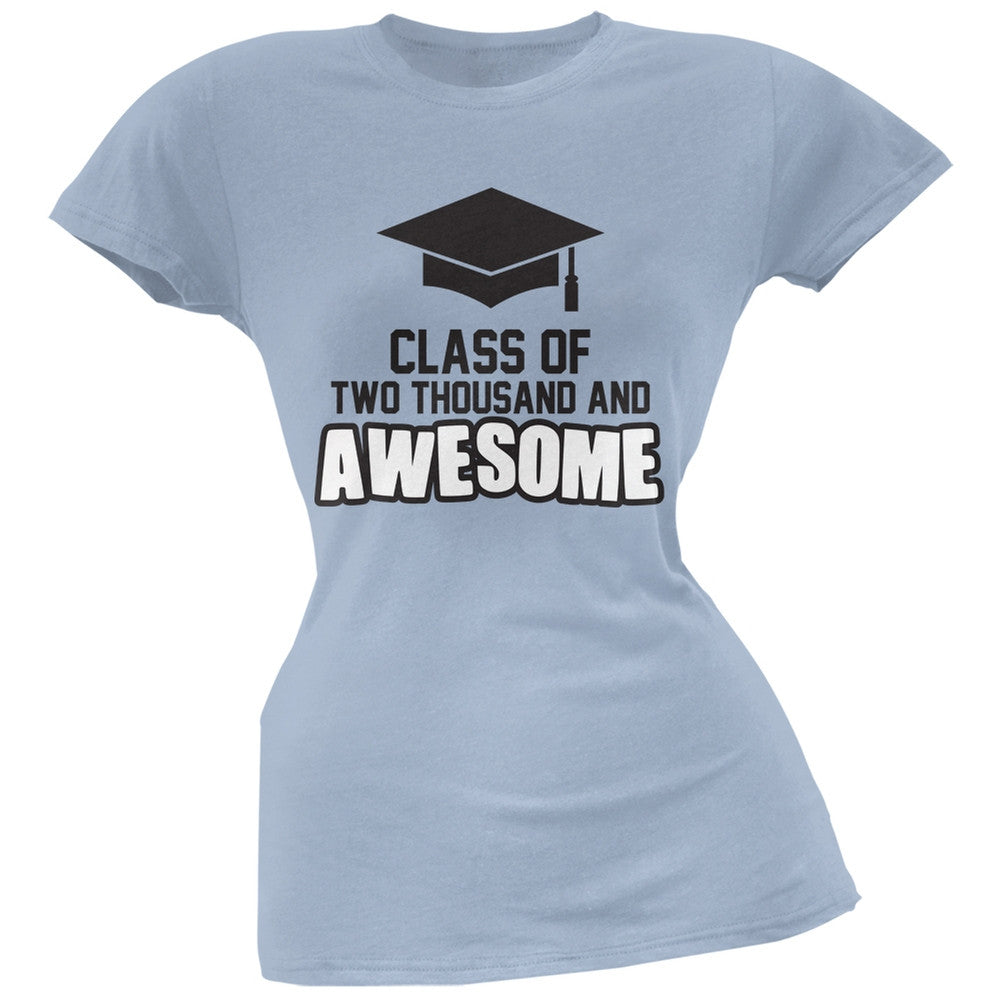 Two Thousand and Awesome Light Blue Juniors Soft T-Shirt Juniors T-Shirts Old Glory 2XL Blue