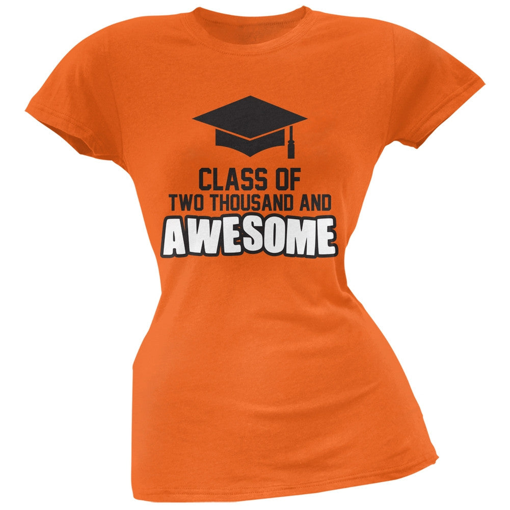 Two Thousand and Awesome Orange Juniors Soft T-Shirt Juniors T-Shirts Old Glory 2XL Orange