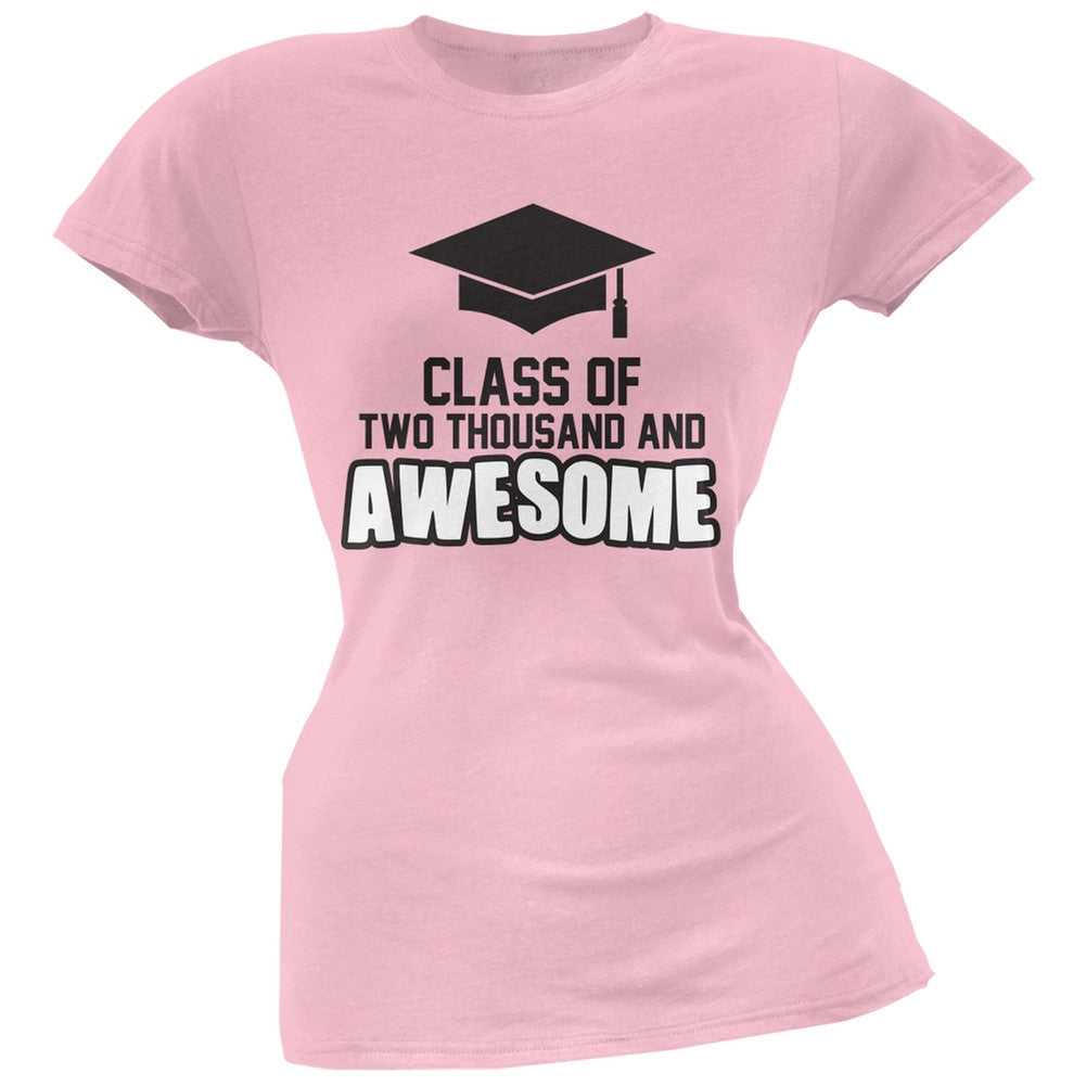 Two Thousand and Awesome Pink Juniors Soft T-Shirt Juniors T-Shirts Old Glory 2XL Pink