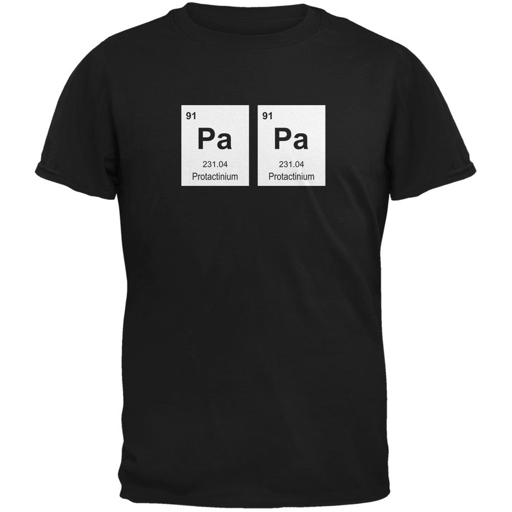 Father's Day - PaPa Periodic Elements Black Adult T-Shirt Men's T-Shirts Old Glory 2XL Black