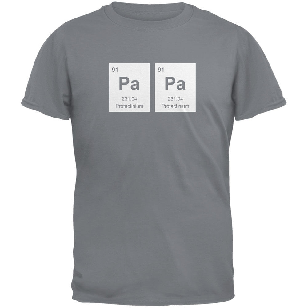 Father's Day - PaPa Periodic Elements Charcoal Grey Adult T-Shirt Men's T-Shirts Old Glory 2XL Grey