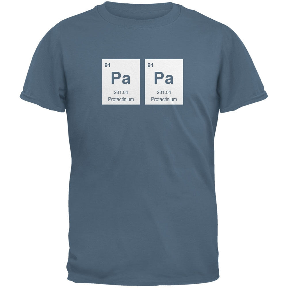Father's Day - PaPa Periodic Elements Indigo Blue Adult T-Shirt Men's T-Shirts Old Glory 2XL Blue