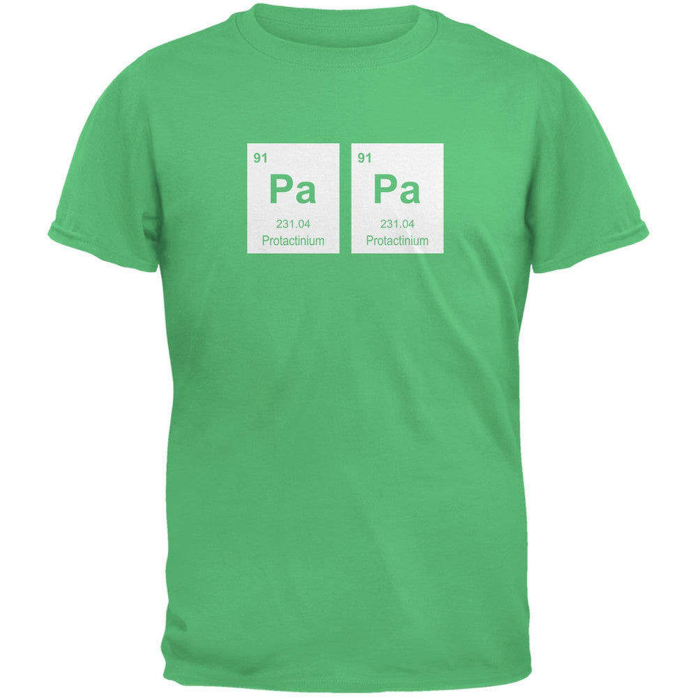 Father's Day - PaPa Periodic Elements Irish Green Adult T-Shirt Men's T-Shirts Old Glory 2XL Green