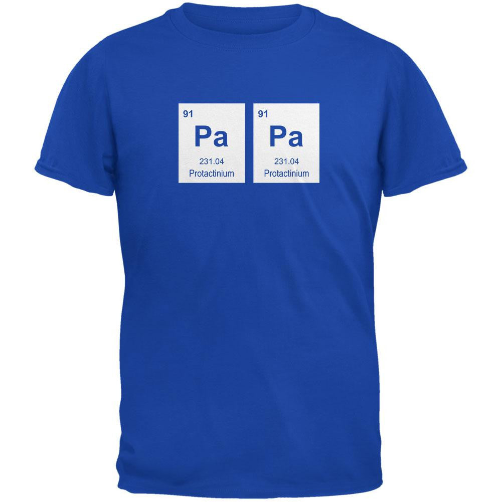 Father's Day - PaPa Periodic Elements Metro Blue Adult T-Shirt Men's T-Shirts Old Glory 2XL Blue