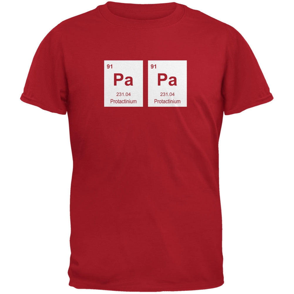 Father's Day - PaPa Periodic Elements Red Adult T-Shirt Men's T-Shirts Old Glory 2XL Red