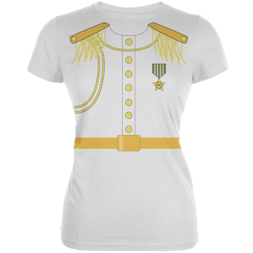 Halloween Prince Charming Costume White Juniors Soft T-Shirt Juniors T-Shirts Old Glory