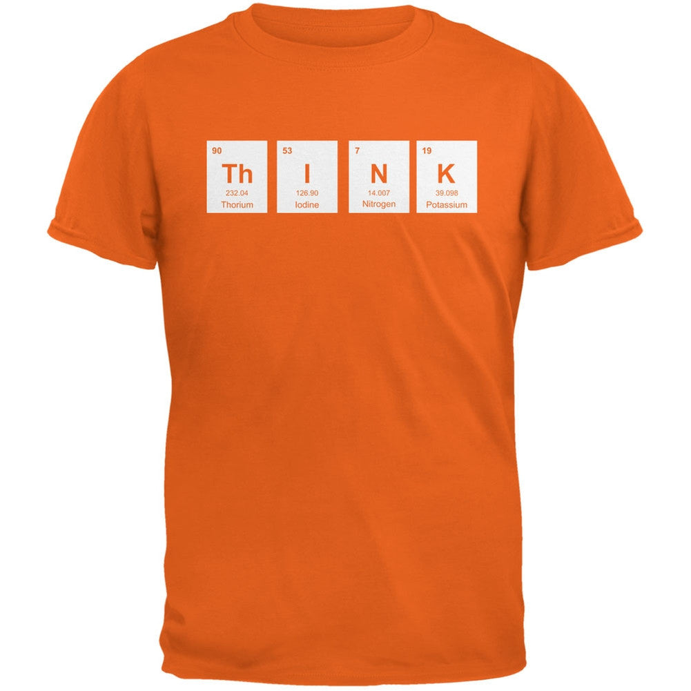 ThINK Periodic Elements Orange Adult T-Shirt Men's T-Shirts Old Glory 2XL Orange