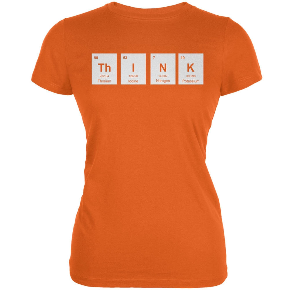 ThINK Periodic Elements Orange Juniors Soft T-Shirt Juniors T-Shirts Old Glory 2XL Orange