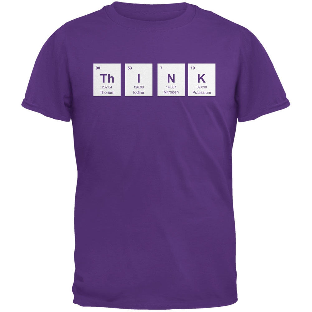 ThINK Periodic Elements Purple Adult T-Shirt Men's T-Shirts Old Glory 2XL Purple