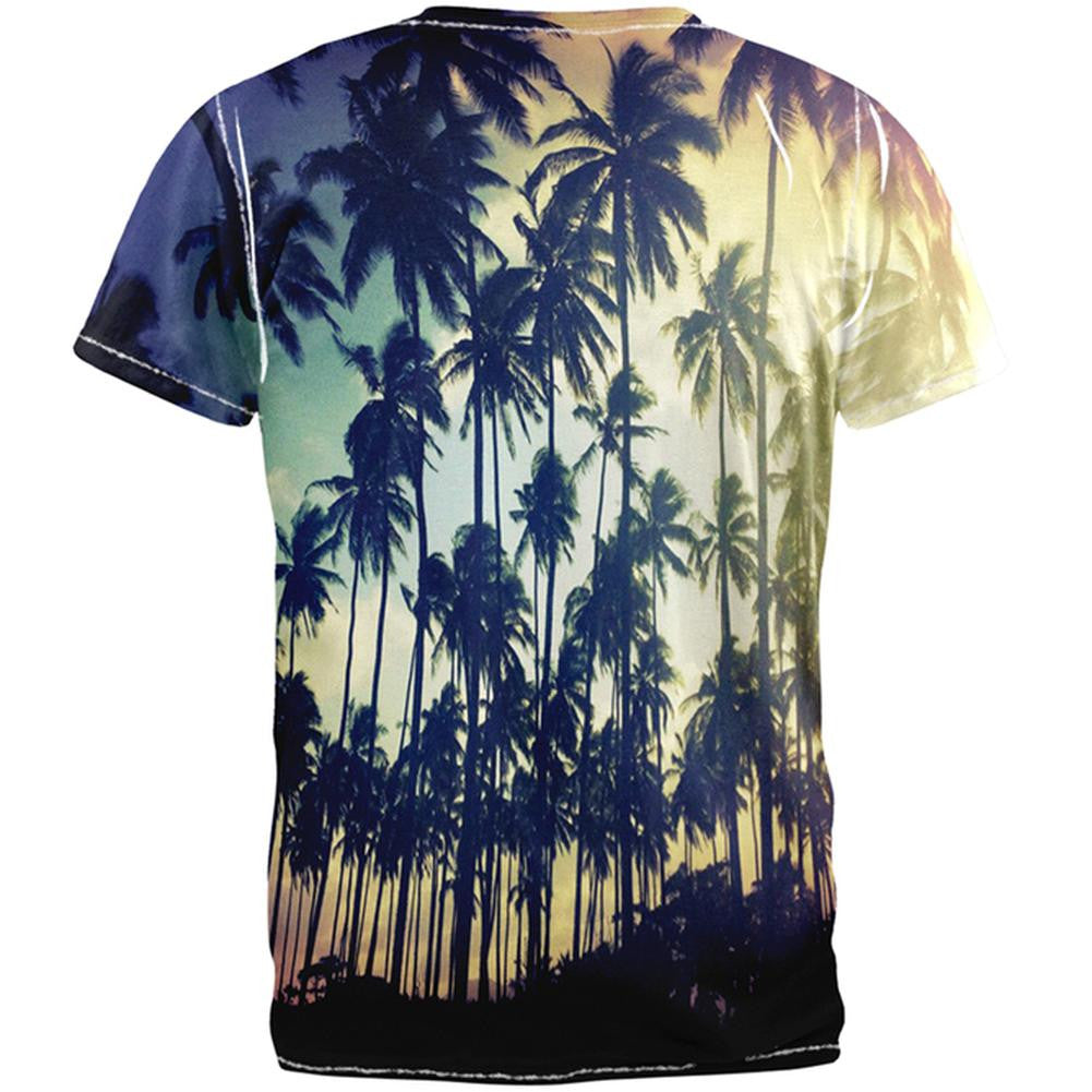 Palm Trees All Over Adult T-Shirt Men's T-Shirts Old Glory