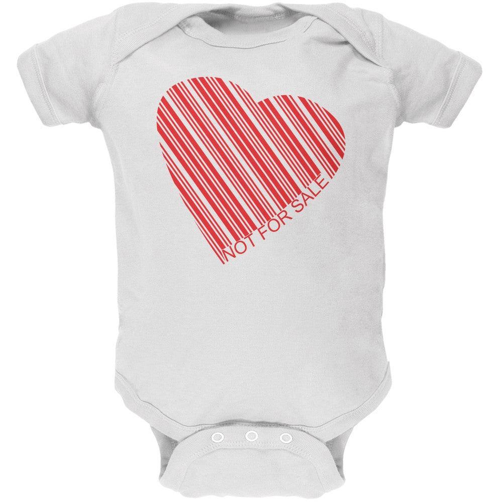 Not For Sale Heart White Soft Baby One Piece Baby One Piece Old Glory 0-3M White