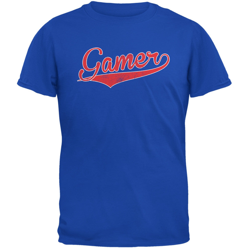 Gamer Royal Adult T-Shirt Men's T-Shirts Old Glory 2XL Blue