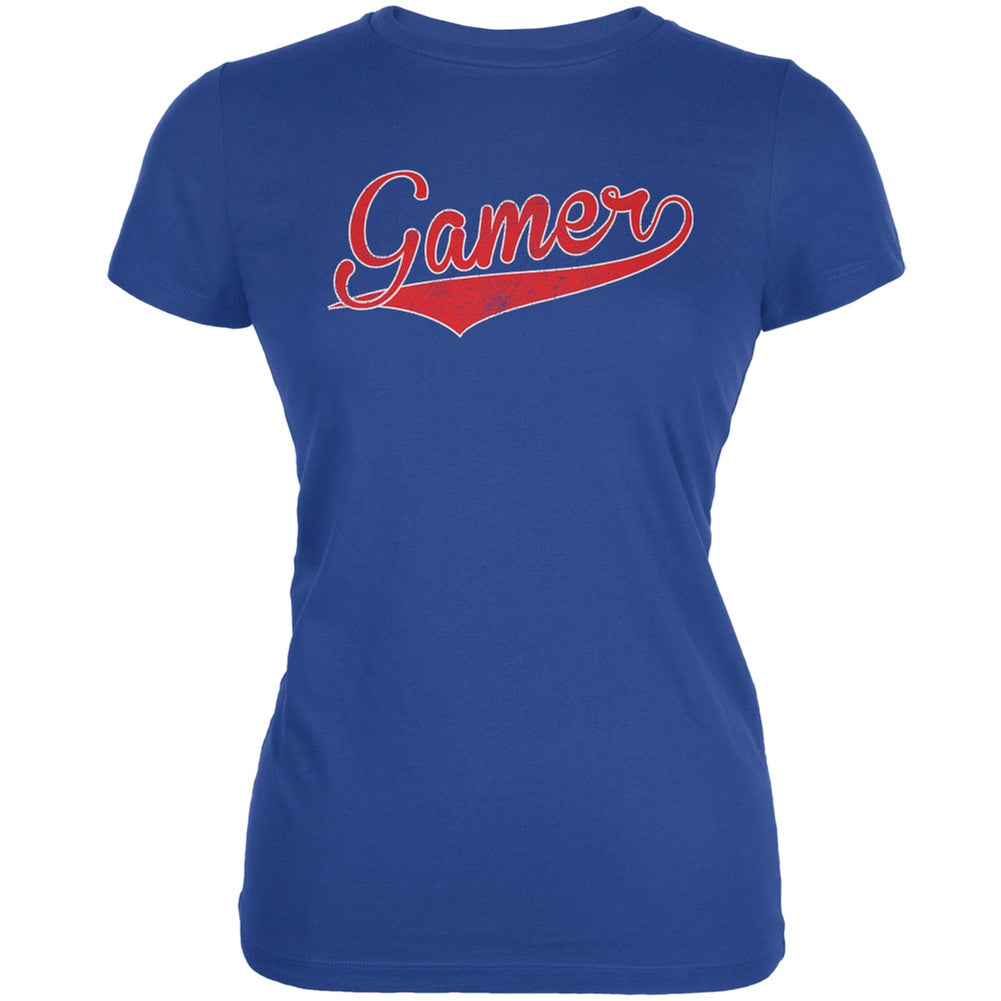 Gamer Royal Juniors Soft T-Shirt Juniors T-Shirts Old Glory 2XL Blue