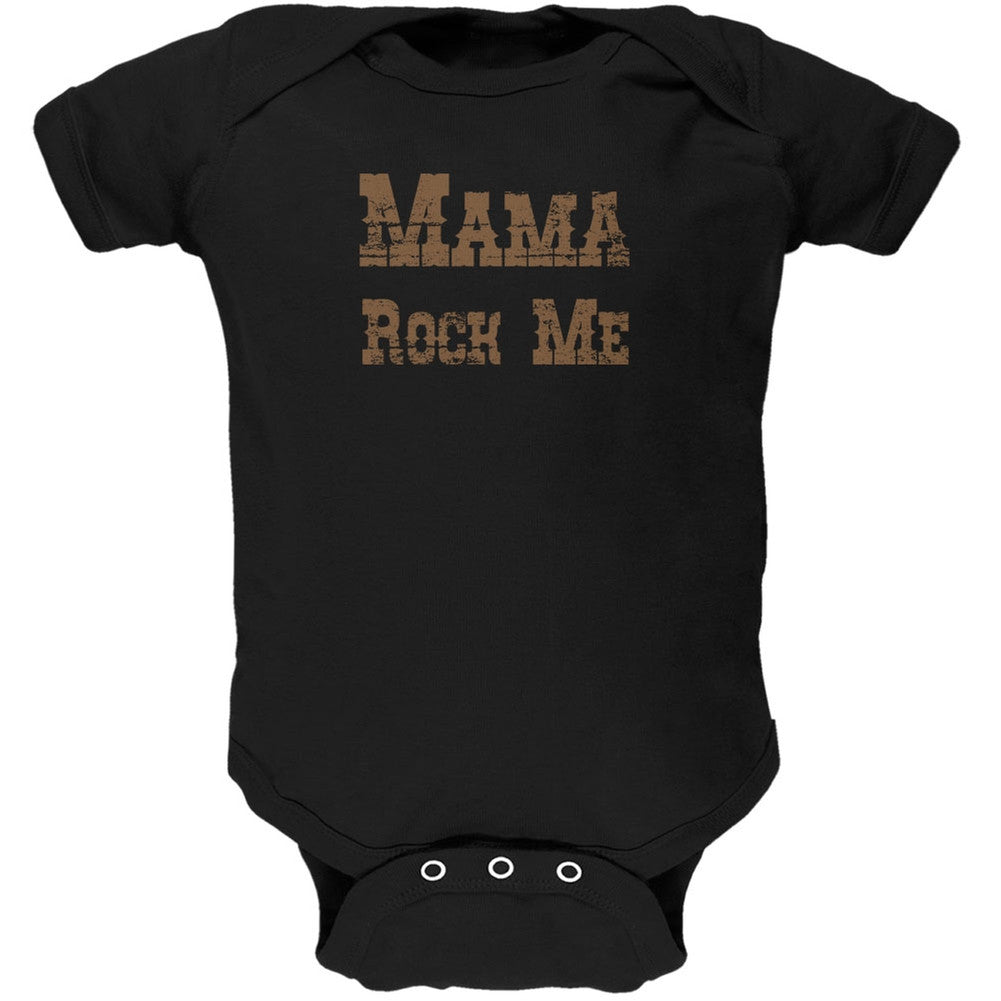 Mother''s Day Mama Rock Me Black Soft Baby One Piece Baby One Piece Old Glory 0-3M Black