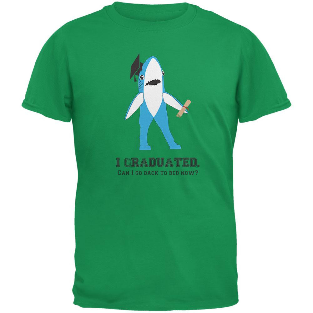 Graduation - Left Shark I Graduated Irish Green Adult T-Shirt Men's T-Shirts Old Glory 2XL Green