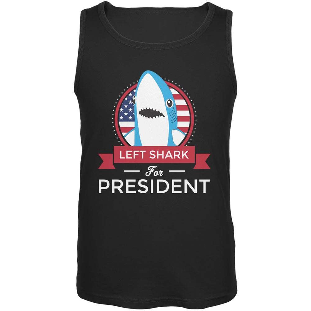 Left Shark for President Black Adult Tank Top Men's Tank Tops Old Glory 2XL Black