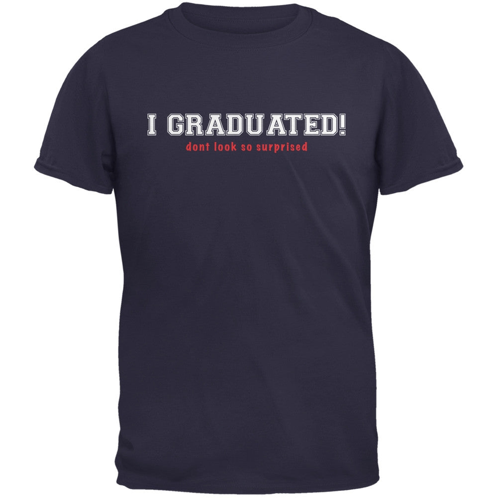 Graduation - Don't Look So Surprised Navy Adult T-Shirt Men's T-Shirts Old Glory 2XL Blue