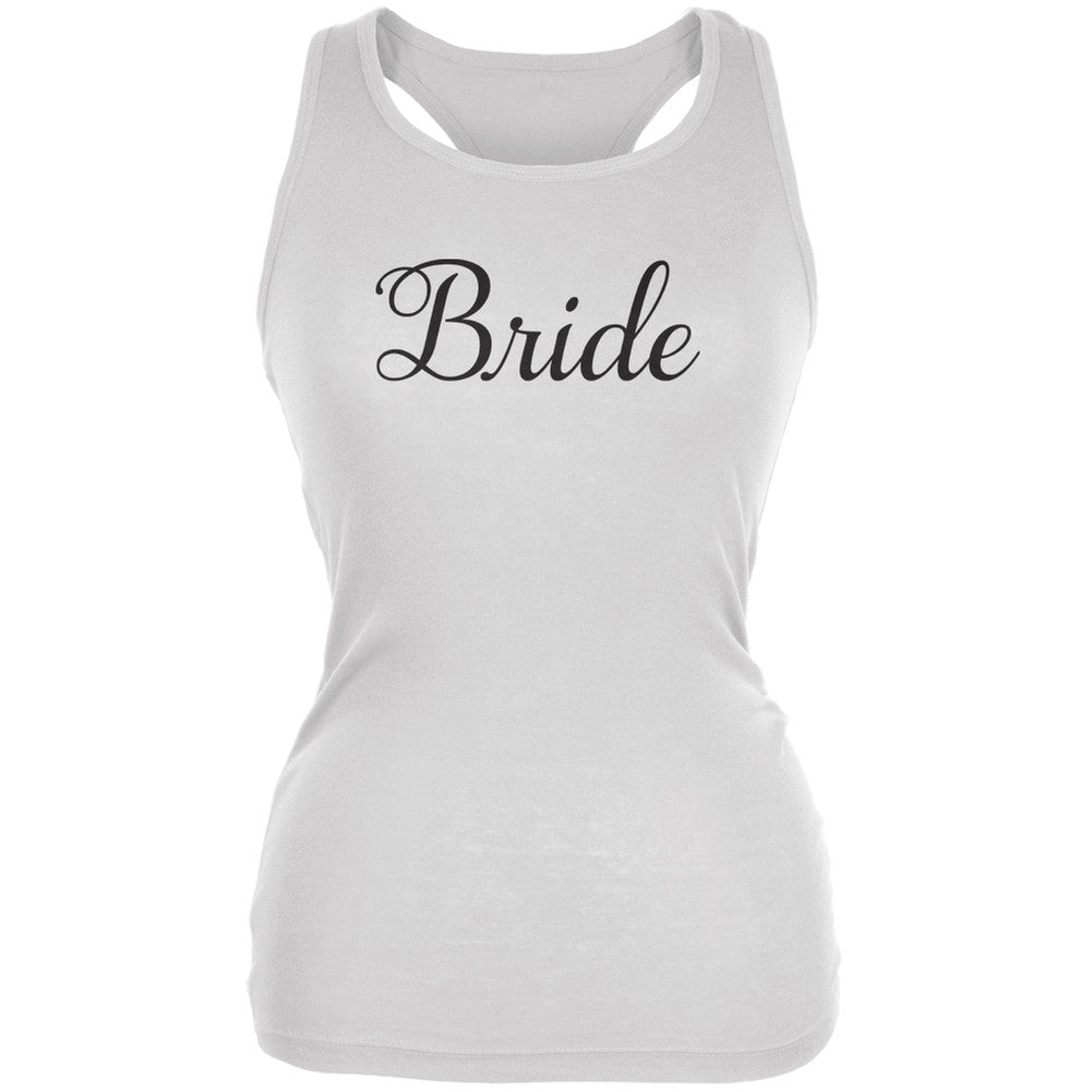 Bride Cursive White Juniors Soft Tank Top Juniors Tank Tops Old Glory 2XL White