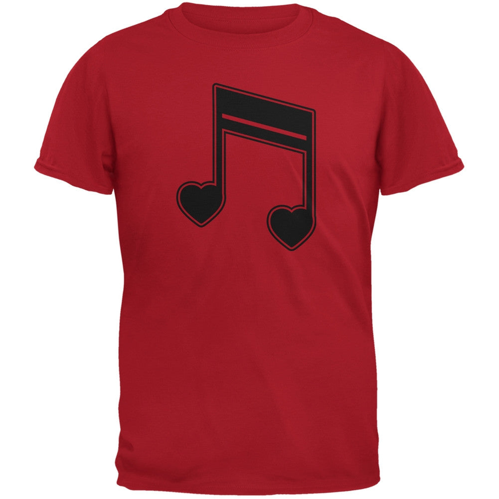 16th Note Hearts Red Youth T-Shirt Youth T-Shirts Old Glory LG Red