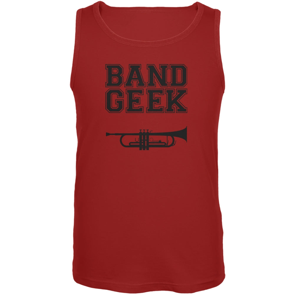 Band Geek Trumpet Red Adult Tank Top Men's Tank Tops Old Glory 2XL Red