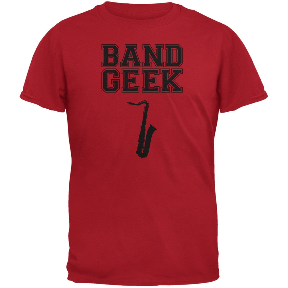 Band Geek Sax Red Youth T-Shirt Youth T-Shirts Old Glory LG Red