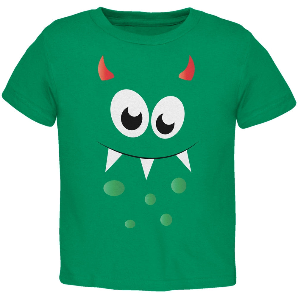 Monster Face Kelly Green Toddler T-Shirt Toddler T-Shirts Old Glory 2T Green