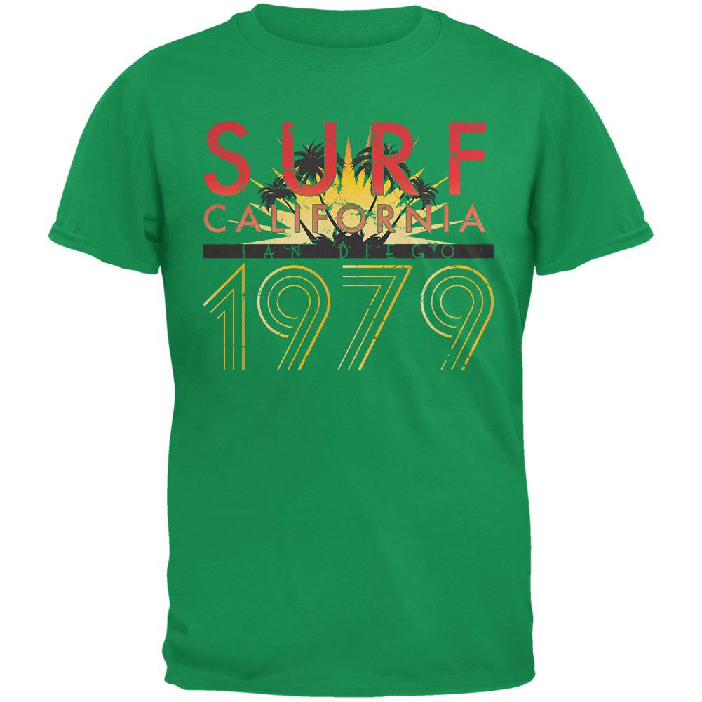 Cali Surf 1979 Irish Green Adult T-Shirt Men's T-Shirts Old Glory 2XL Green