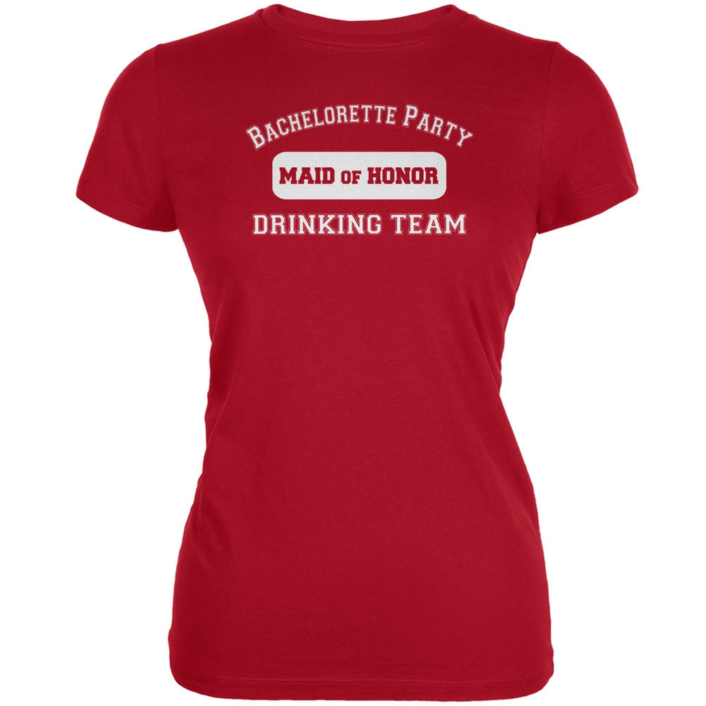 Bachelorette Party Drinking Team MOH Red Juniors Soft T-Shirt Juniors T-Shirts Old Glory 2XL Red