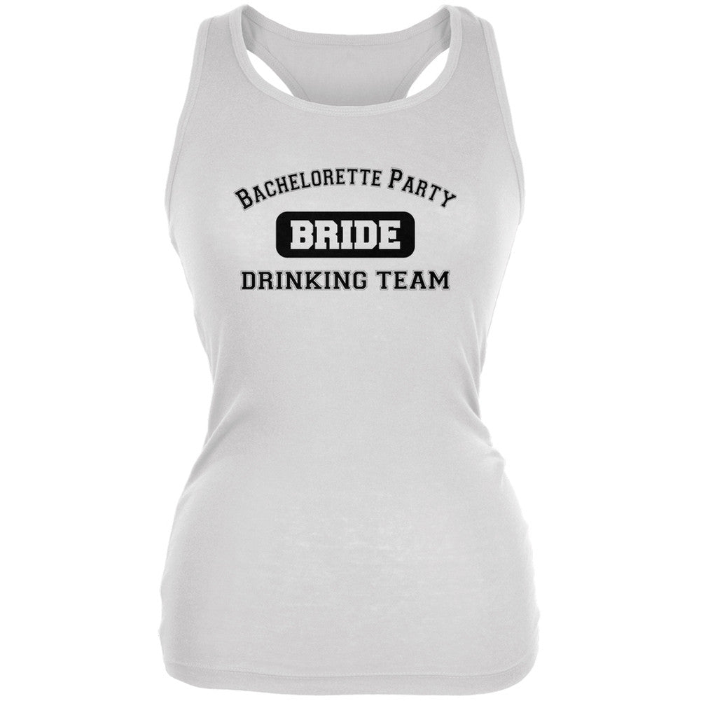 Bachelorette Party Drinking Team Bride White Juniors Soft Tank Top Juniors Tank Tops Old Glory 2XL White
