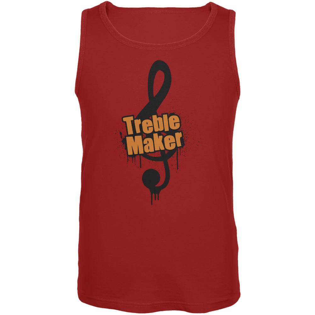 Treble Maker Red Adult Tank Top Men's Tank Tops Old Glory 2XL Red