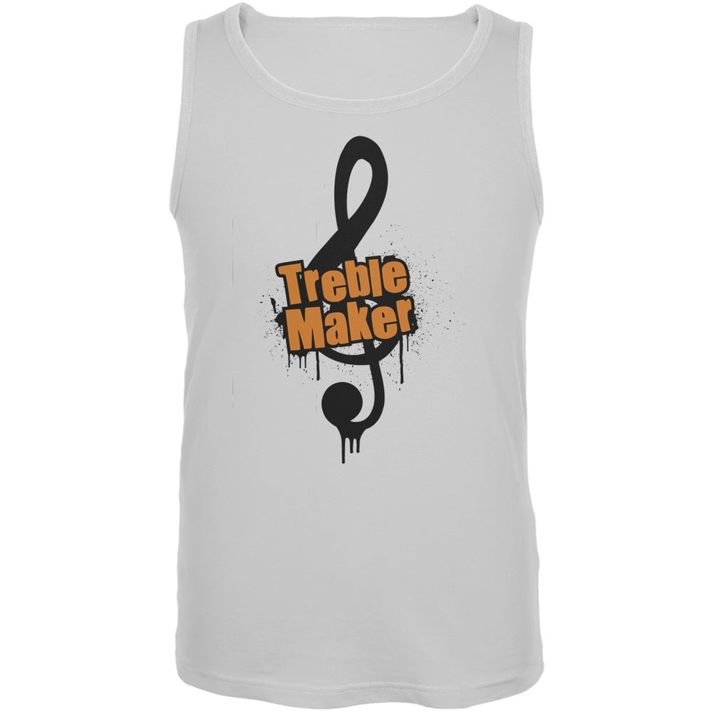 Treble Maker White Adult Tank Top Men's Tank Tops Old Glory 2XL White