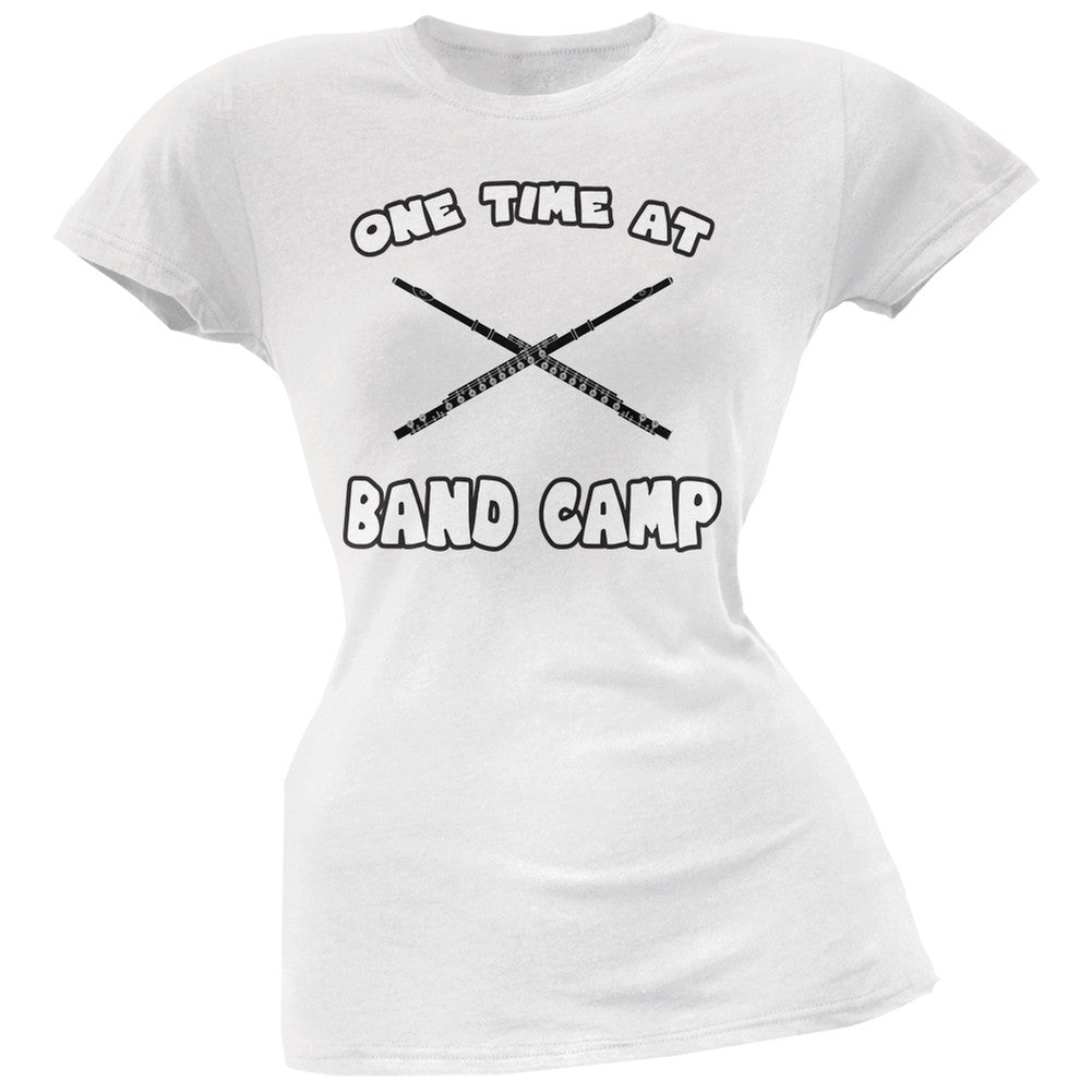 Band Camp White Soft Juniors T-Shirt Juniors T-Shirts Old Glory 2XL White