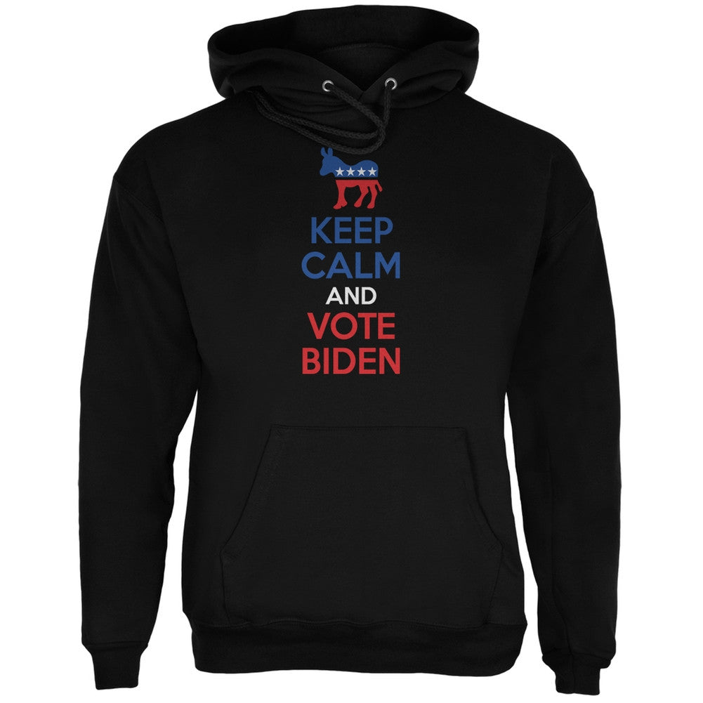 Election 2016 Keep Calm and Vote Biden Black Adult Hoodie Men's Hoodies Old Glory 2XL Black