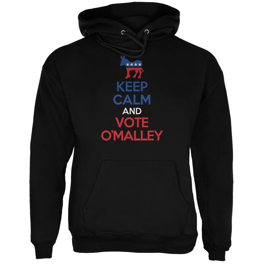 Election 2016 Keep Calm and Vote O'Malley Black Adult Hoodie Men's Hoodies Old Glory 2XL Black