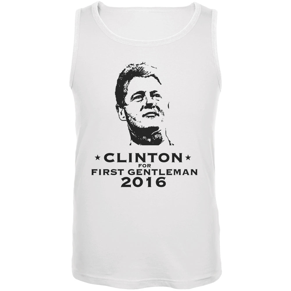 Clinton For First Gentleman White Adult Tank Top Men's Tank Tops Old Glory 2XL White