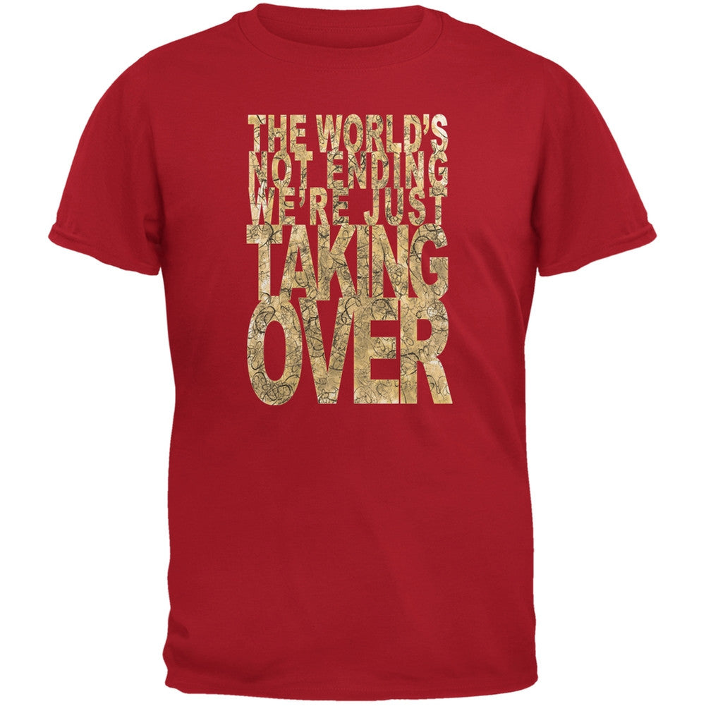 Graduation Taking Over the World Funny Red Adult T-Shirt Men's T-Shirts Old Glory 2XL Red
