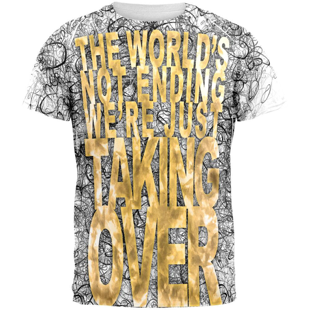 Graduation Taking Over the World Funny All Over Adult T-Shirt Men's T-Shirts Old Glory 2XL Multi