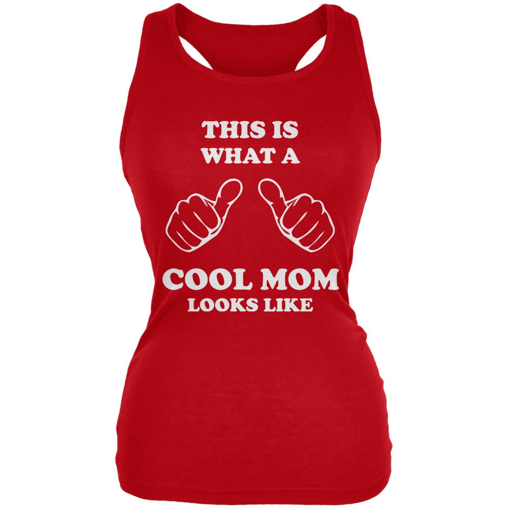 Mother's Day - This is What a Cool Mom Looks Like Red Juniors Soft Tank Top Juniors Tank Tops Old Glory 2XL Red