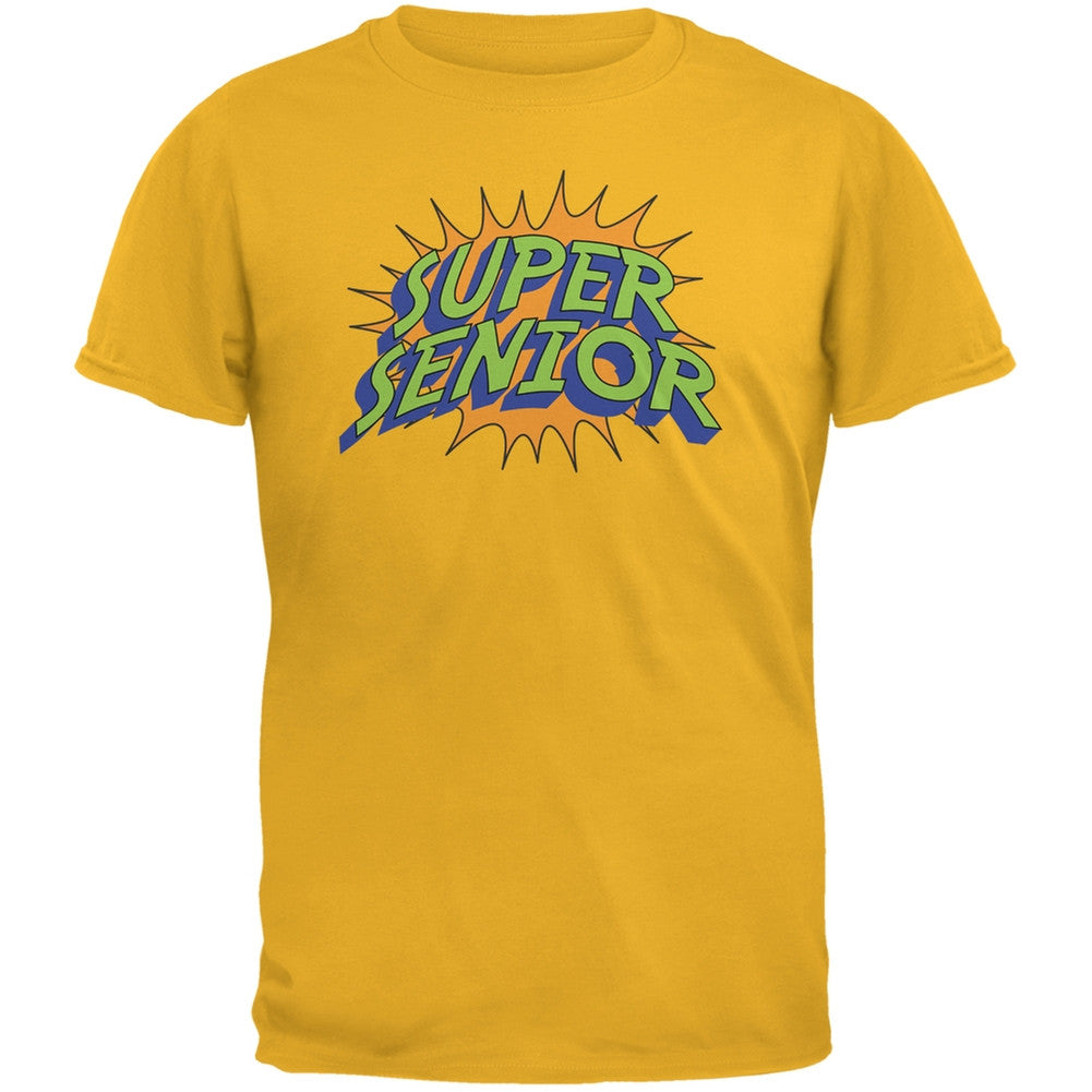 Graduation - Super Senior Gold Adult T-Shirt Men's T-Shirts Old Glory 2XL Yellow