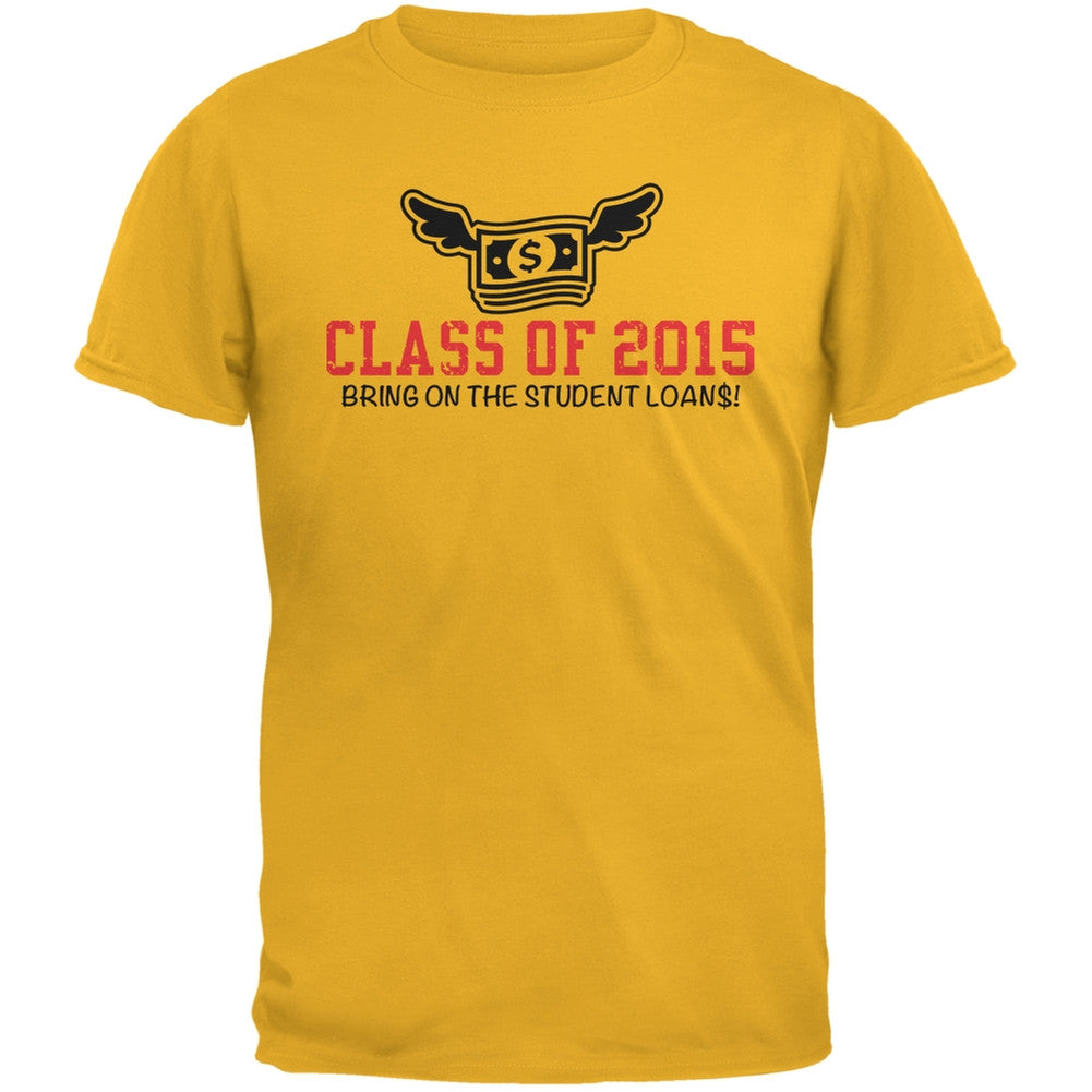 Graduation - Bring On The Loans Gold Adult T-Shirt Men's T-Shirts Old Glory 2XL Yellow